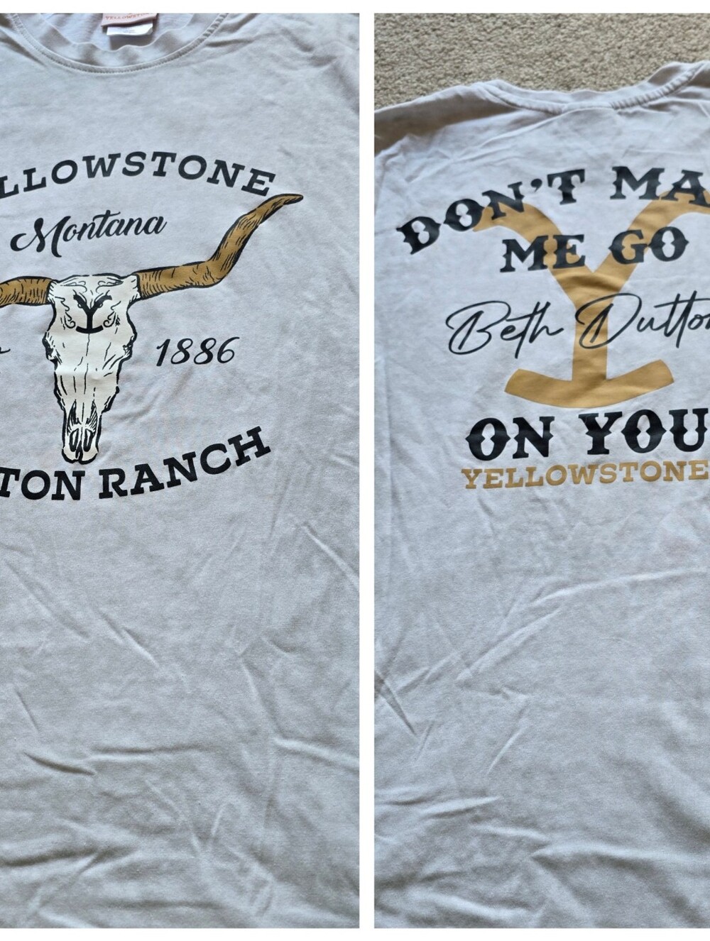 Yellowstone Dutton Ranch Beth Dutton Graphic Tee Size XS/Small